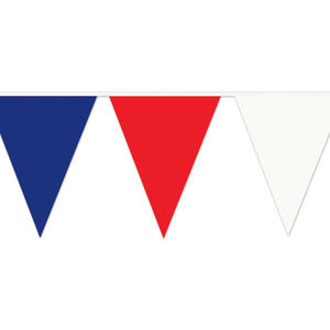 Bulk Red, White & Blue Pennant Banner (Case of 12) by Beistle