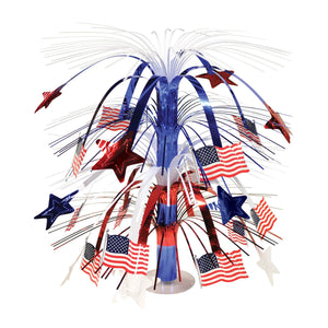 Flag Cascade Party Centerpiece - Bulk 6 Pack