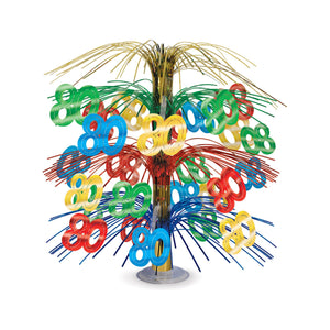 80th Birthday Party Cascade Centerpiece - Bulk 6 Pack