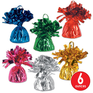 Bulk Metallic Wrapped Balloon Weights (Case of 12) by Beistle