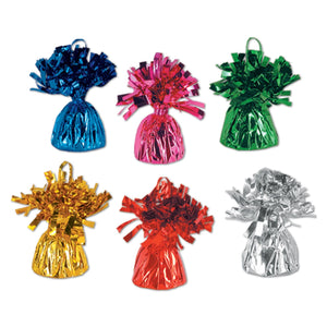 Metallic Wrapped Balloon Weight Bulk 12 Pack