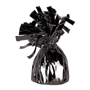 Metallic Wrapped Balloon Weight black - Bulk 12 Pack