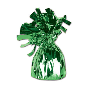 Metallic Wrapped Balloon Weight green - Bulk 12 Pack