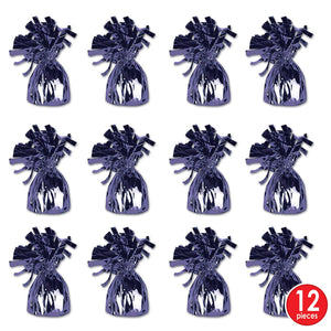 Bulk Metallic Wrapped Balloon Weight lavender (Case of 12) by Beistle