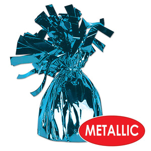 Bulk Metallic Wrapped Balloon Weight lt blue (Case of 12) by Beistle