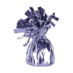 Metallic Wrapped Balloon Weight lavender - Bulk 12 Pack