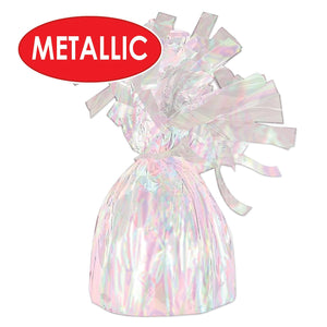 Bulk Metallic Wrapped Balloon Weight opalescent (Case of 12) by Beistle