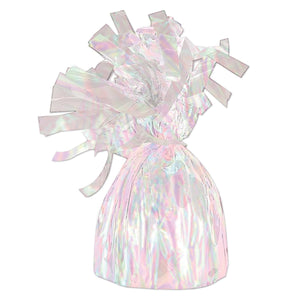 Metallic Wrapped Balloon Weight opalescent - Bulk 12 Pack