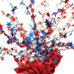 Bulk Star Gleam 'N Burst Centerpiece red, white, blue (Case of 12) by Beistle