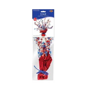 Bulk Star Gleam 'N Burst Centerpiece red, white, blue (Case of 12) by Beistle