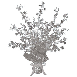 Star Graduation Party Centerpiece - silver - Bulk 12 Pack