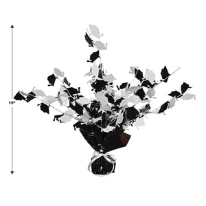 Graduate Cap Gleam 'N Burst Centerpiece - black & white