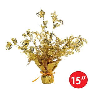 Beistle Birthday Gleam 'N Burst Centerpiece gold - 15 inch - Birthday Centerpieces