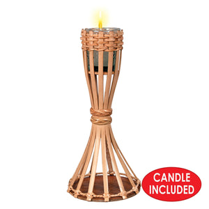 Tabletop Bamboo Torch - includes candle