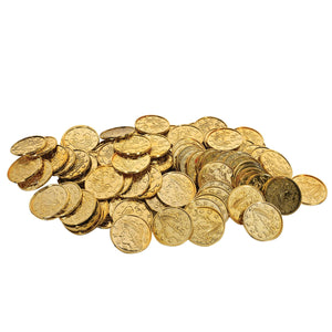 Plastic Party Coins - gold - Bulk/1200 Coins