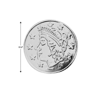 Bulk Pirate Party Plastic Coins silver (Case of 1200) by Beistle