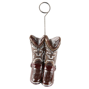 Bulk Western Party Cowboy Boots Photo/Balloon Holder (Case of 6) by Beistle