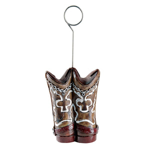 Bulk Western Party Cowboy Boots Photo/Balloon Holder (Case of 6) by Beistle