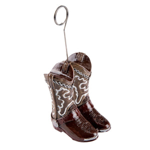 Cowboy Boots Photo/Balloon Holder - Bulk 6 Pack