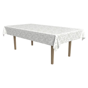 Plastic Lace Rectangular Tablecover - Bulk 12 Pack