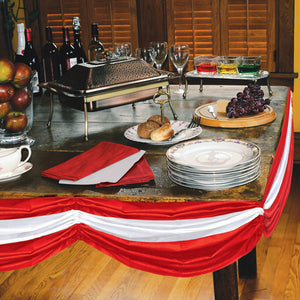 Red & White Fabric Bunting