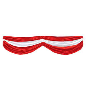 Red/White Party Fabric Bunting - Bulk 6 Pack