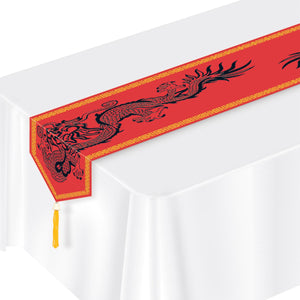 Printed Asian Paper Party Table Runner - Bulk 12 Pack