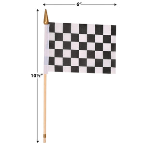 Racing Flag - Rayon - with 10.5'' plastic spear-tipped stick