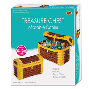 Bulk Inflatable Treasure Chest Cooler holds apprx 48 12-Oz cans by Beistle