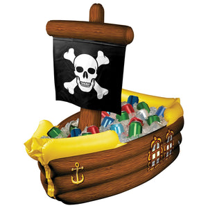 Bulk Inflatable Pirate Ship Cooler holds apprx 72 12-Oz cans by Beistle