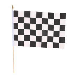 11 inch by 18 inch Checkered Party Flag - Fabric - Bulk/12 Flags