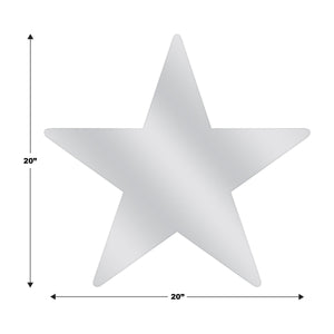 Party Decorations - Die-Cut Foil Star, silver 