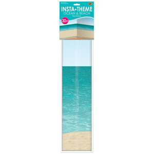 Luau Party Supplies - Blue Sky & Ocean Backdrop