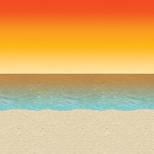 Luau Sunset Backdrop - Bulk 6 Pack