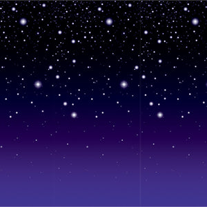 Starry Night Party Backdrop - Bulk 6 Pack