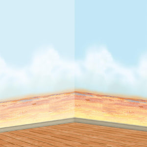 Western Party Supplies - Desert Sky & Sand Backdrop