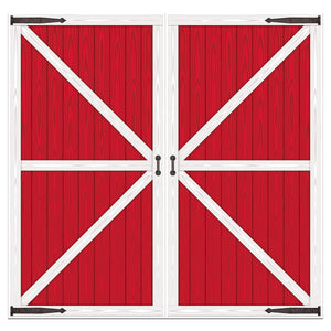 Barn Door Printed Party Photo Props - Bulk 24 Pack