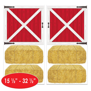 Bulk Barn Loft Door & Hay Bale Props (Case of 72) by Beistle