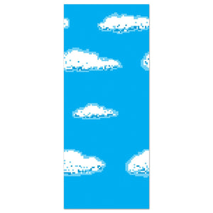 Sky 8-Bit Party Backdrop - Bulk 6 Pack