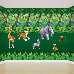 Jungle Trees Backdrop Jungle Party Theme (Case of 6)