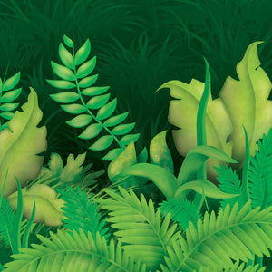 Bulk Jungle Foliage Backdrop Jungle Party Theme (Case of 6) by Beistle