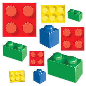 Building Block Party Cutouts - Bulk 240 Pack