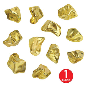 Bulk Plastic Gold Nuggets (24 Packages) by Beistle