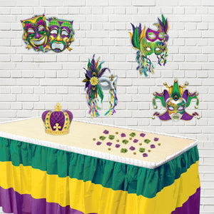 Mardi Gras Table Skirting, party supplies, decorations, The Beistle Company, Mardi Gras, Bulk, Holiday Party Supplies, Mardi Gras Party Supplies, Mardi Gras Tableware