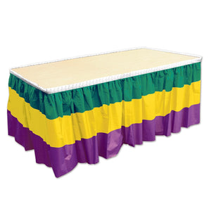 Mardi Gras Table Skirting - Bulk 6 Pack