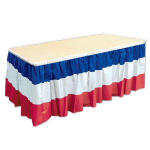 Patriotic Party Table Skirt - Bulk 6 Pack