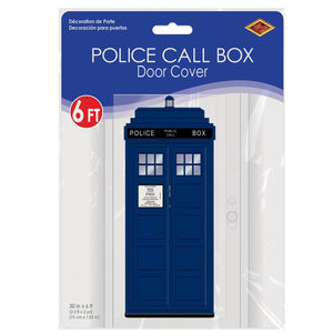 Police Call Box Door Cover, party supplies, decorations, The Beistle Company, British, Bulk, Other Party Themes, Olympic Spirit - International Party Themes, British Themed Decorations 