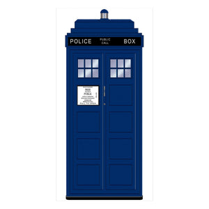 Police Call Box Party Plastic Door Cover - Bulk 12 Pack