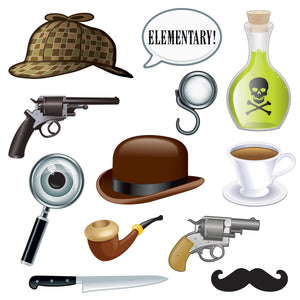 Sherlock Holmes Party Photo Fun Signs - Bulk 144 Pack