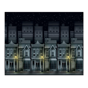 Victorian Townscape Party Backdrop - Bulk 6 Pack